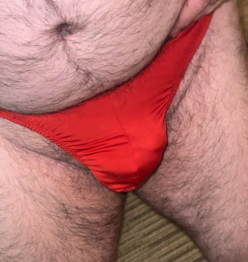Anal Steve in his hot red thong  #3