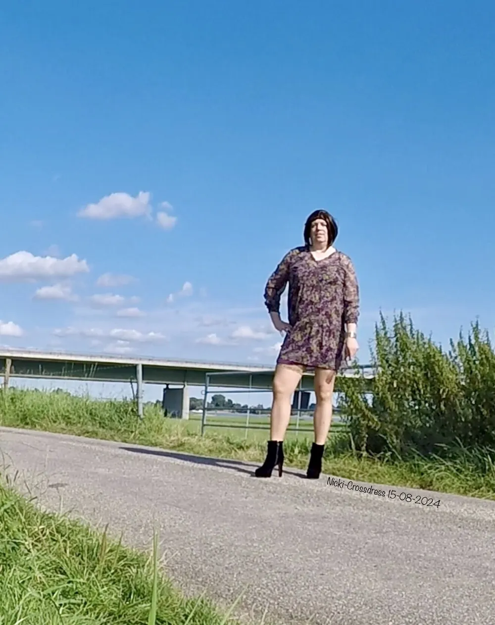 Nicki-Crossdress Outdoor sexy Summer-Dress #4