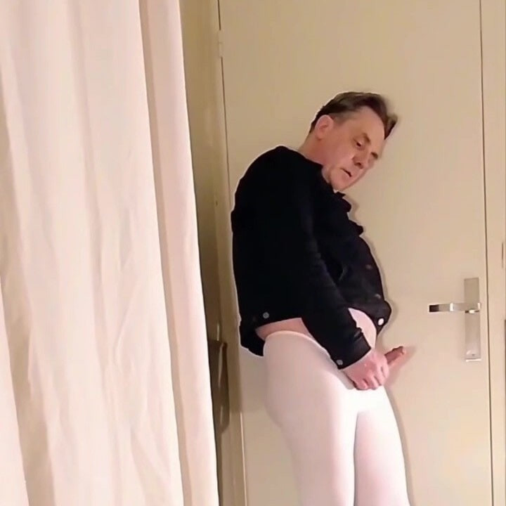 Best Moments - Open White Pantyhose and Handjob #26
