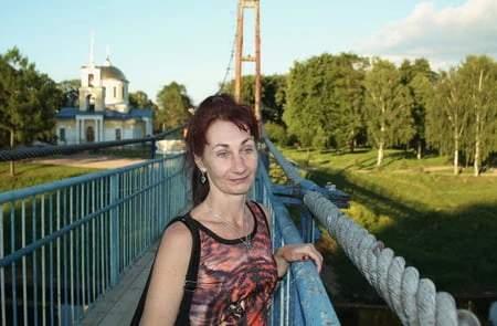 on the hanging bridge         