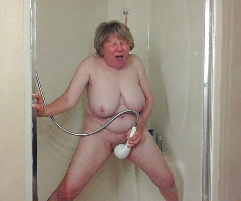 Mature MarieRocks tests a new shower sex toy #28