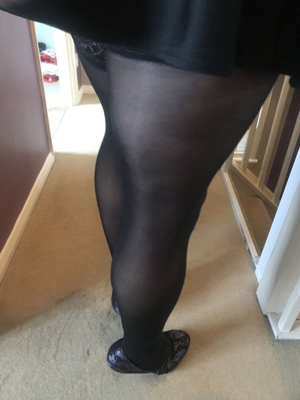 Black hold up stockings #8