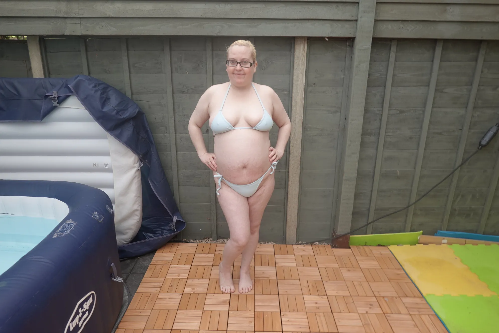 big breasts wife in bikini