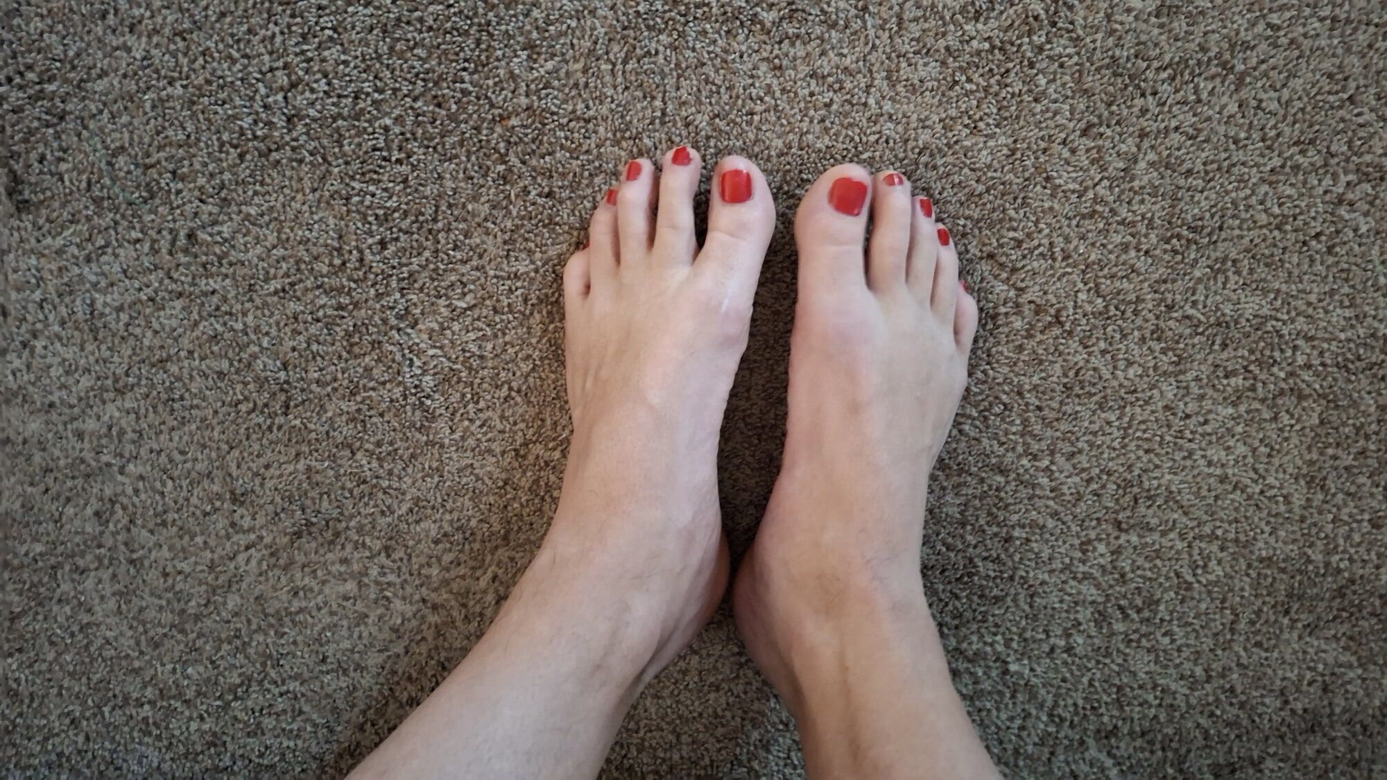 My toes painted red #12