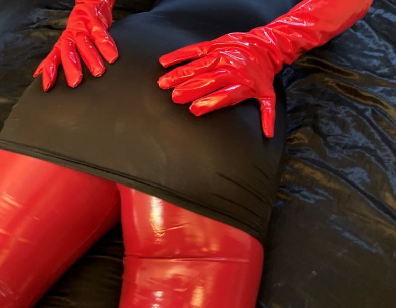 Red Leggings, Red Gloves, Red Heels #8