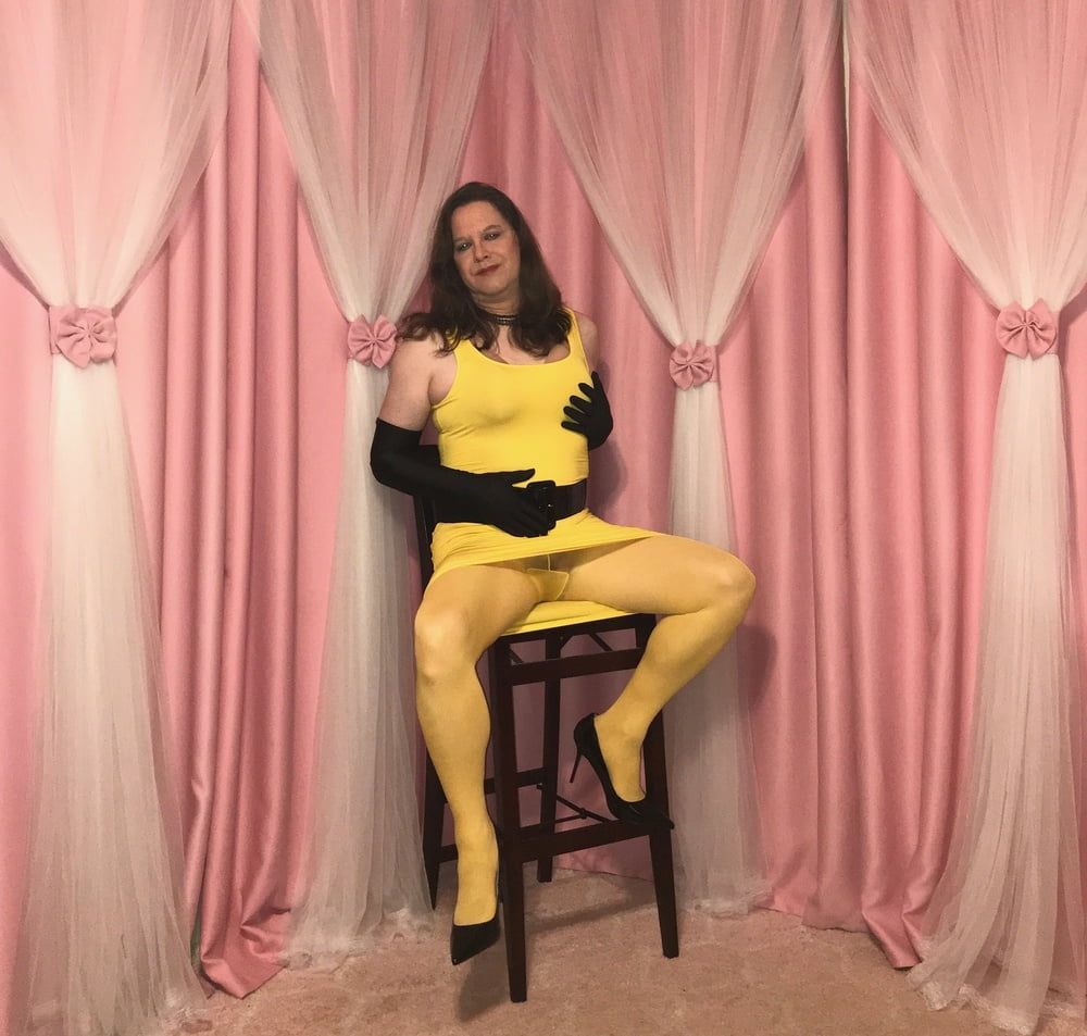 Joanie - Yellow Pencil Dress #28