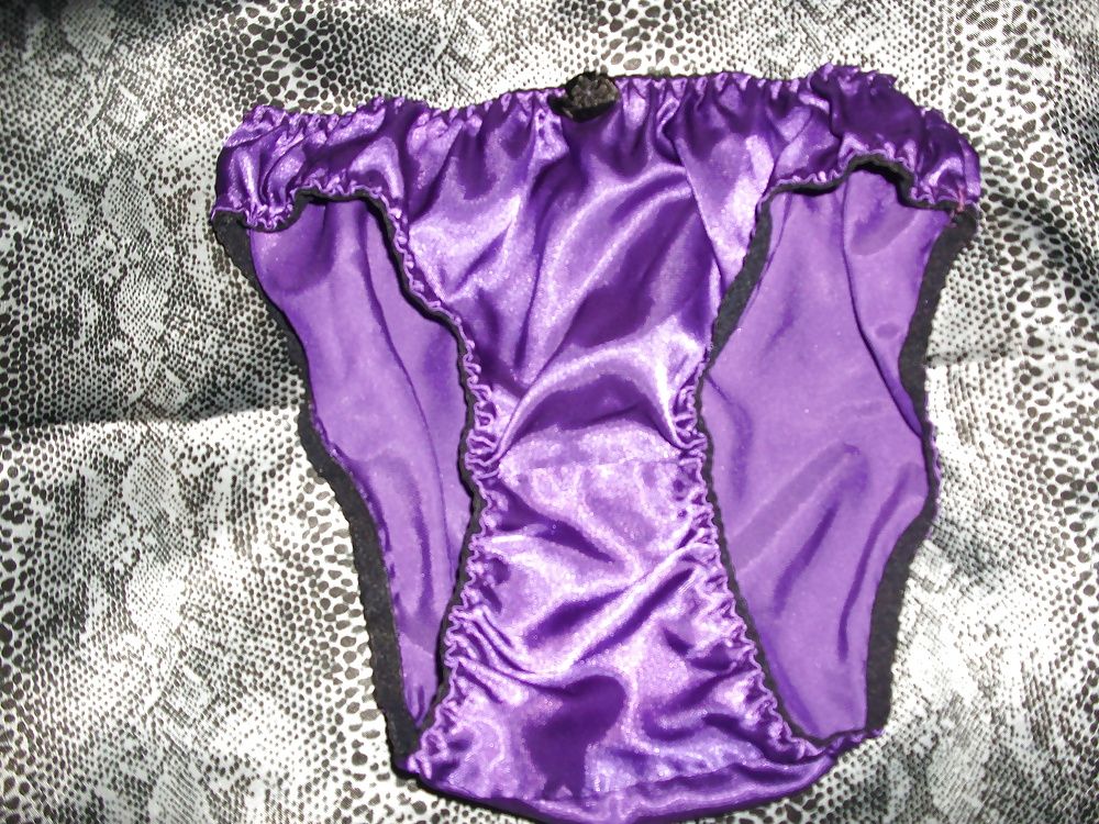 A selection of my wife's silky satin panties #41