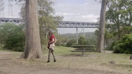 crossdess road trip red dress follow the river         