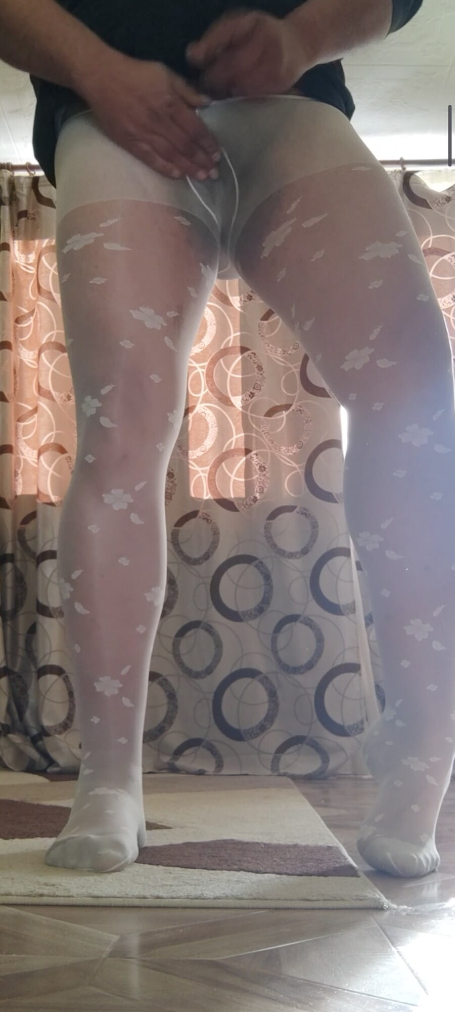 White patterned pantyhose are so sexy  #27
