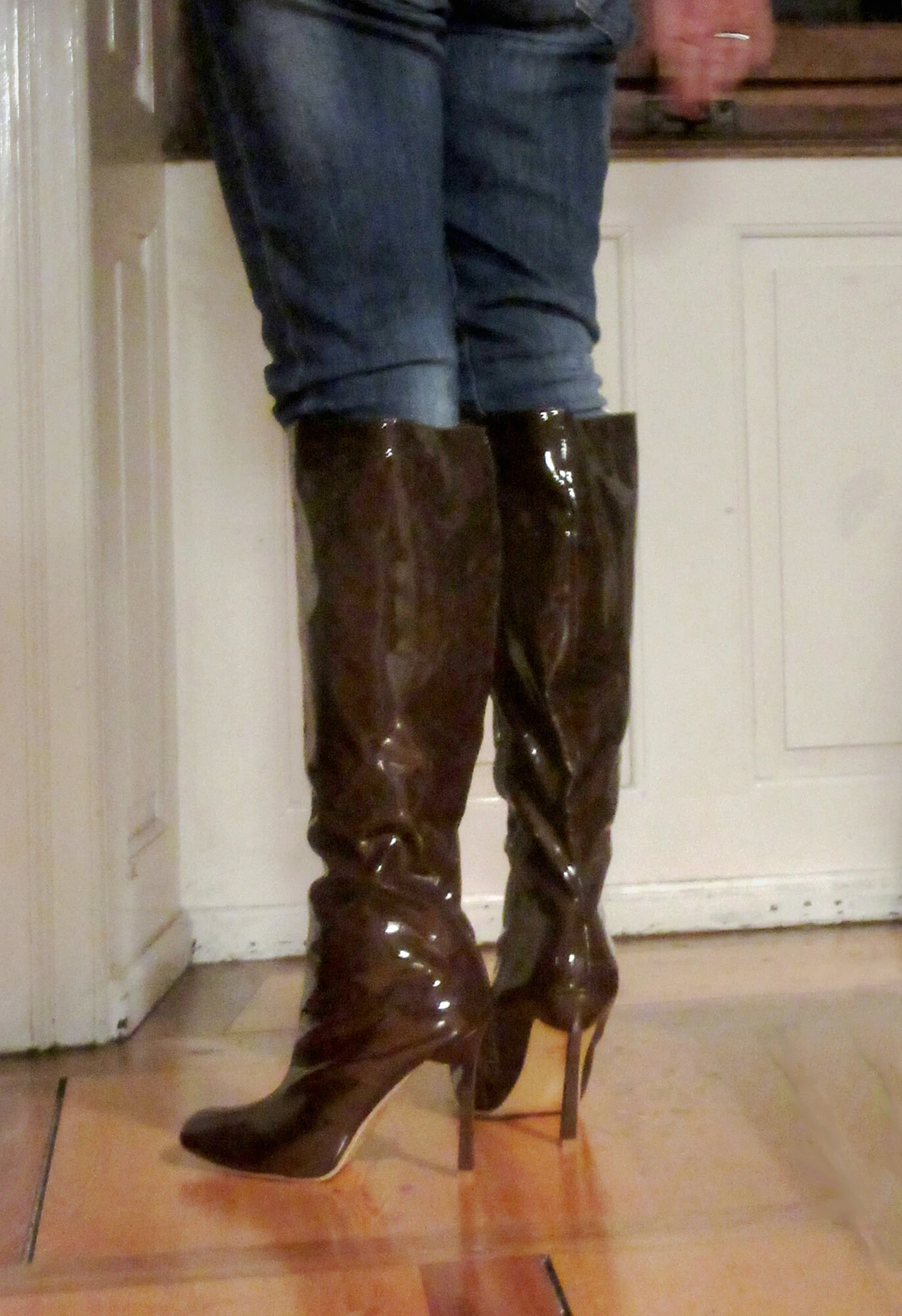 her new high heel boots #28