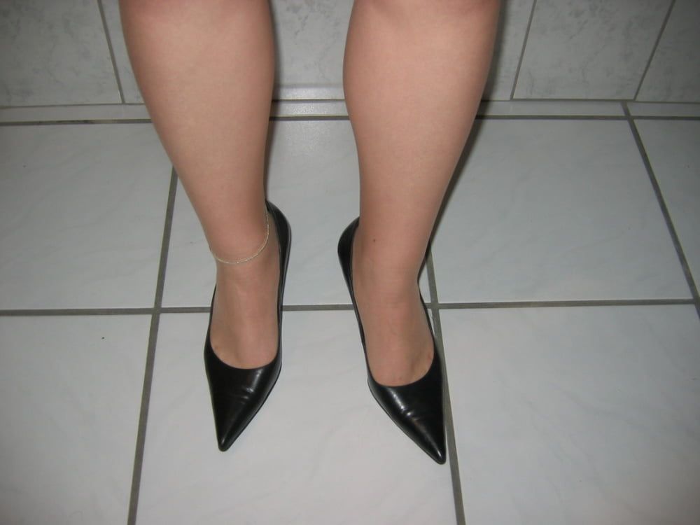 Pantyhose and Black Pumps