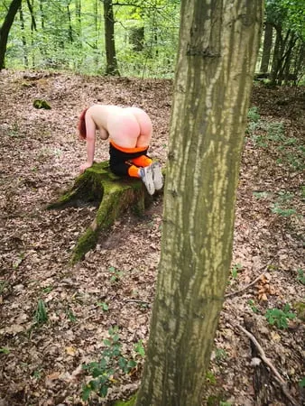 bare naked tits and ass in the woods         