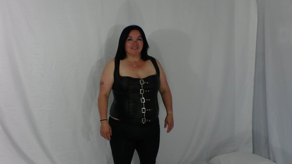 Sexy BBW Black Pants and Corset #37