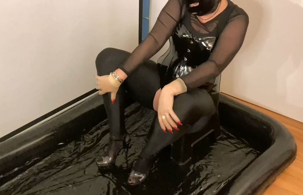 Fetish Pissing on Inflatable Bed #9