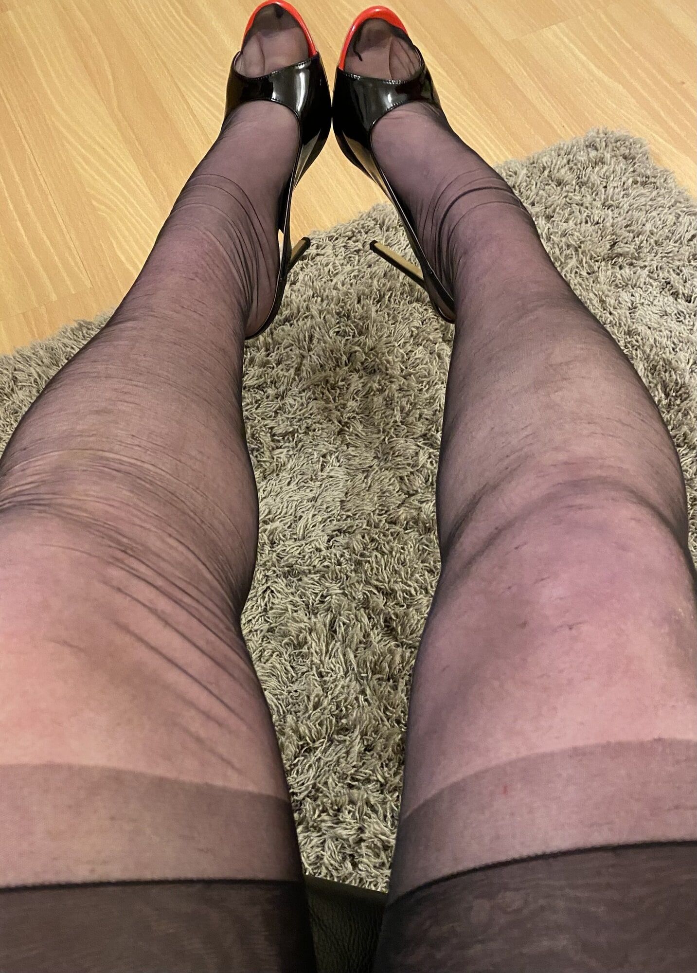New sheer nylons and heels #3