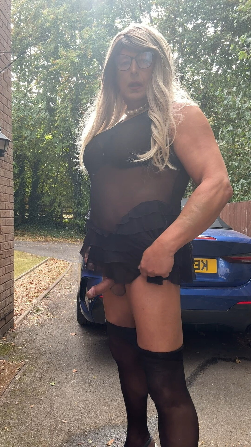 Sexy Crossdresser kellycd2022 in black seamless pantyhose  #55