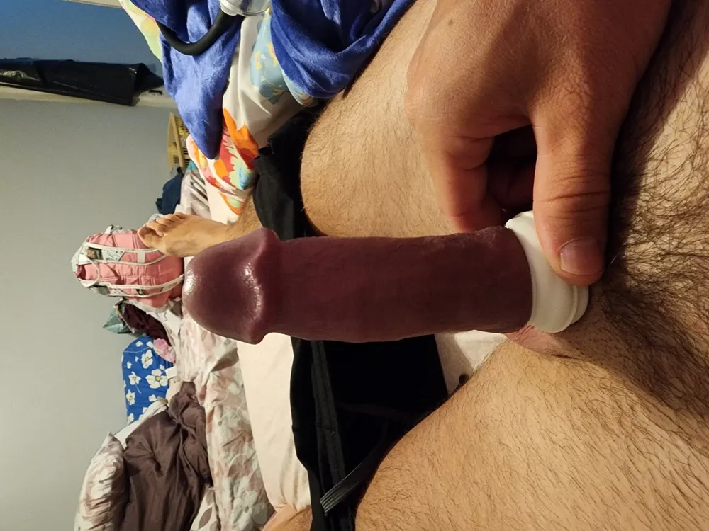 Pumped and clamped cock #4