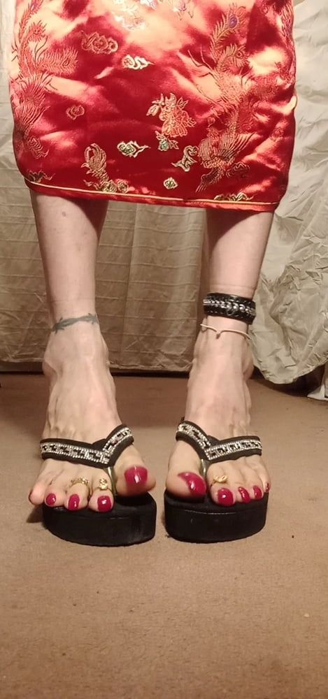 asian ts sexy feet in sandals, mules, high hells .  #22