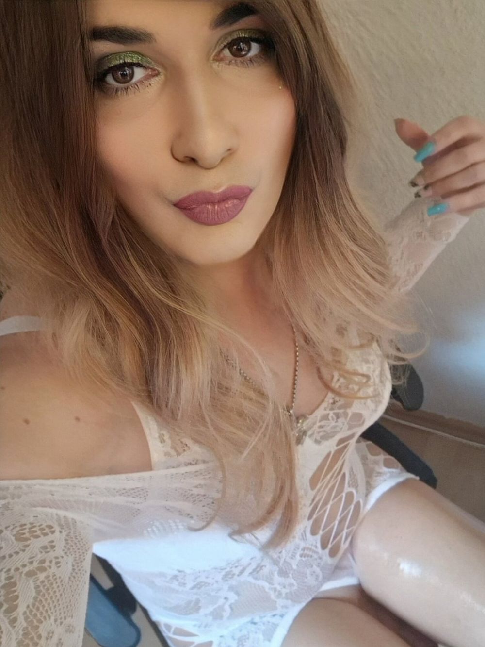 Crossdresser Goddess in white Lingerie #2