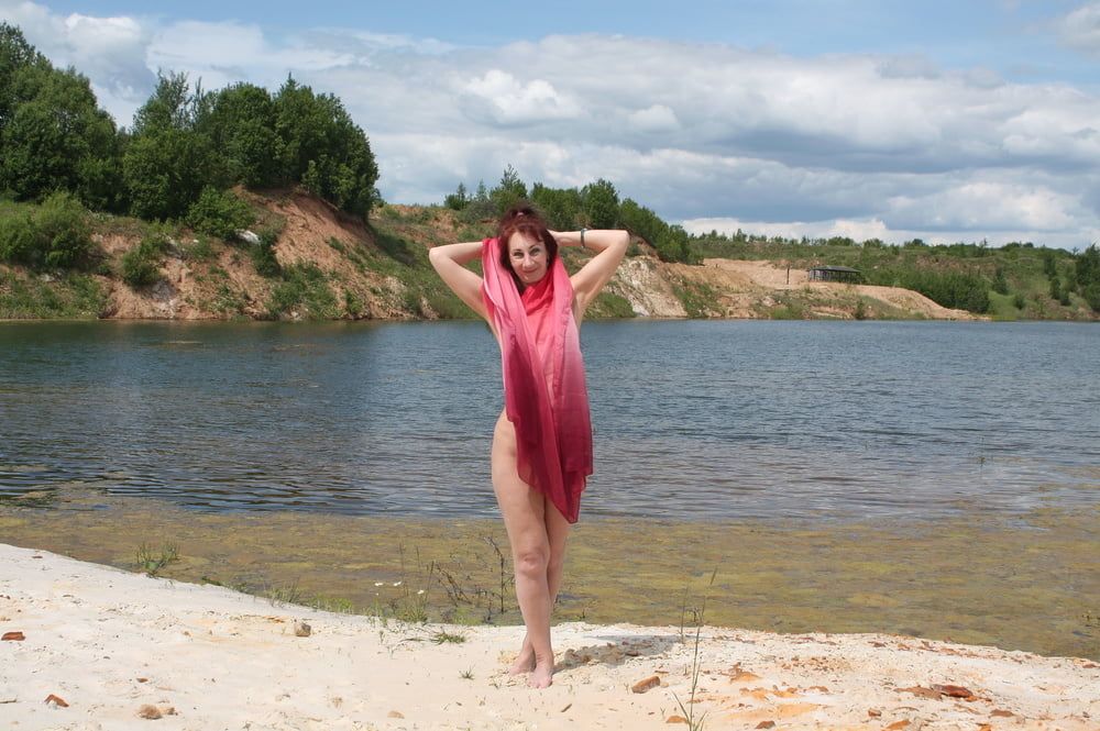 Naked with red shawl 3 #18