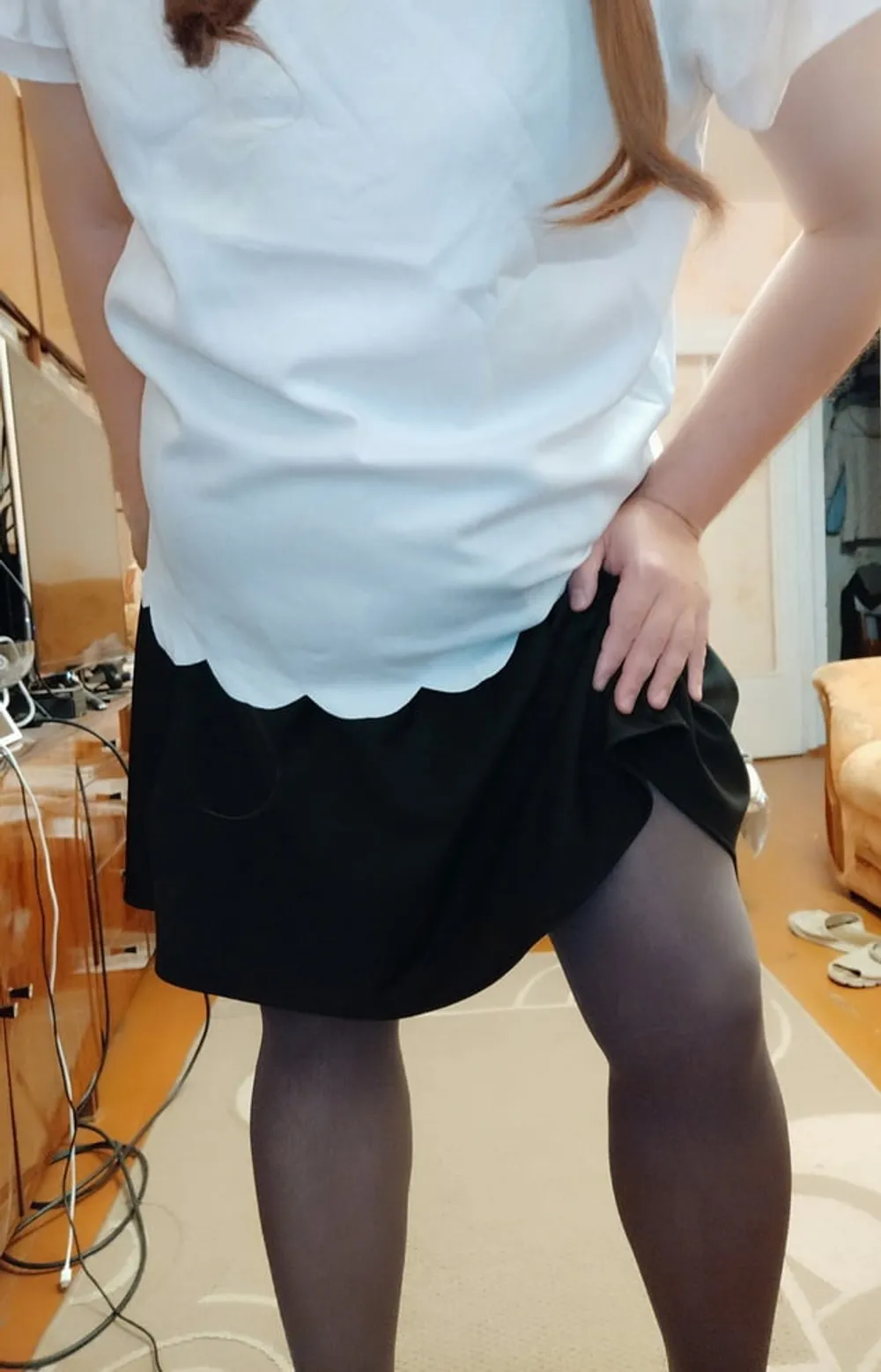 black skirt&amp;white blouse p.3 #8