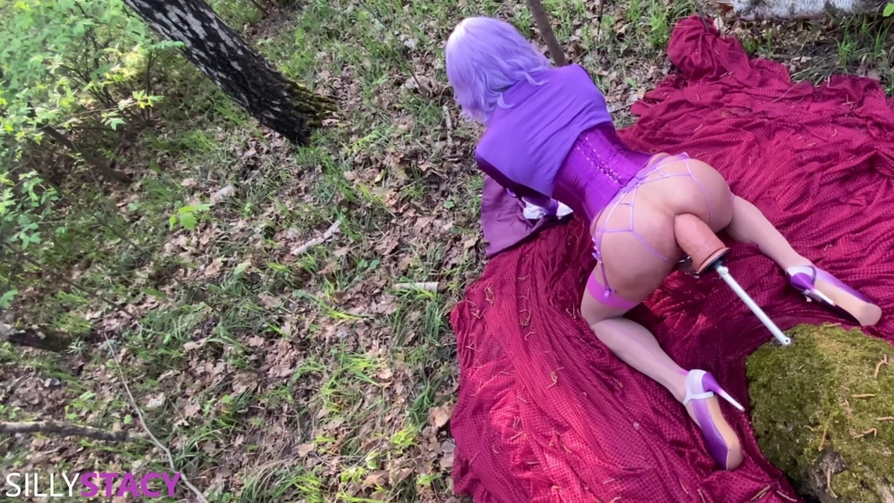 Hot sissy Malvina got lost in the forest #4