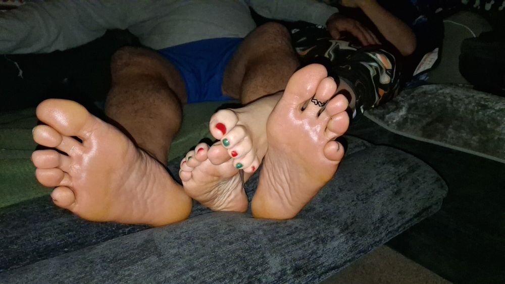 Showing off our cute soft pedicured feet #24