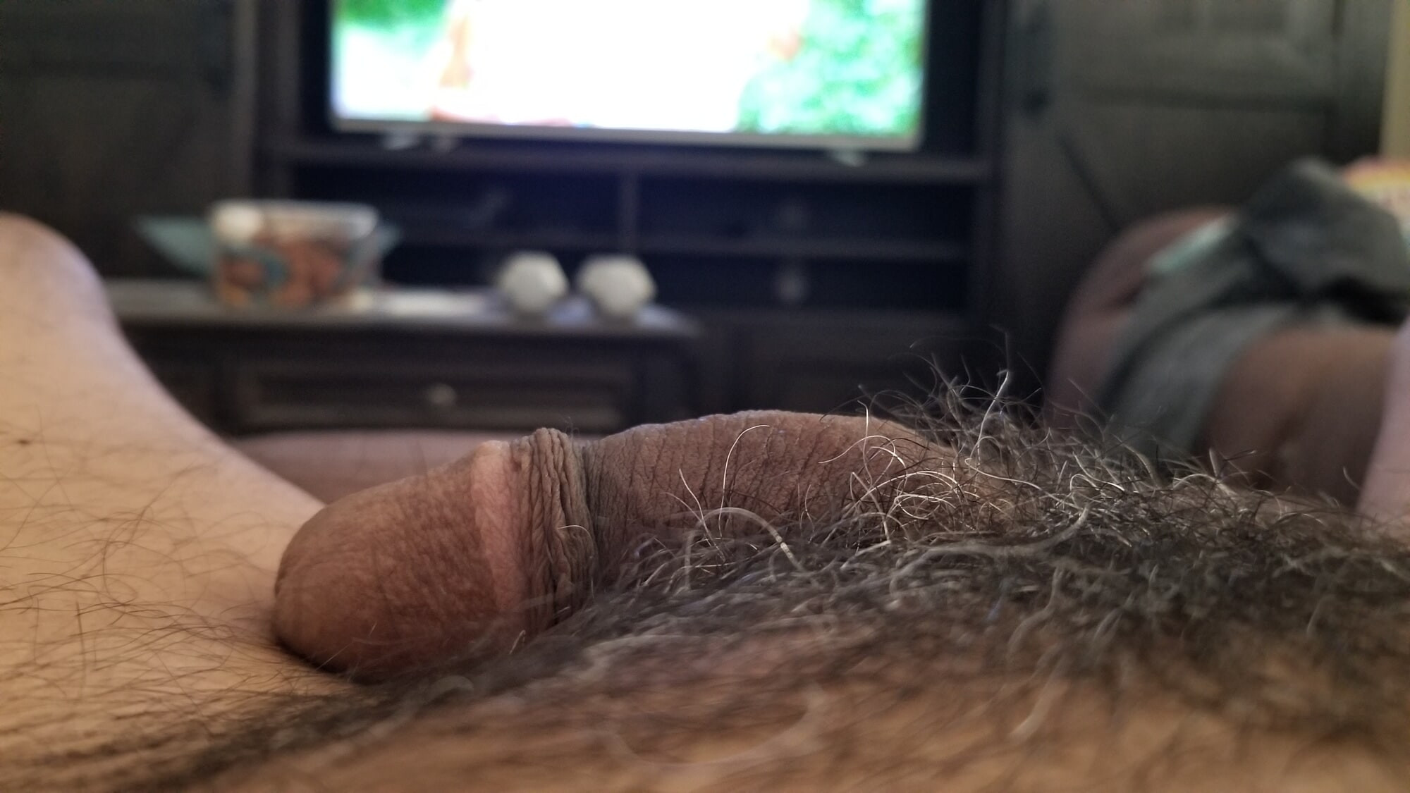 Hanging out dick 