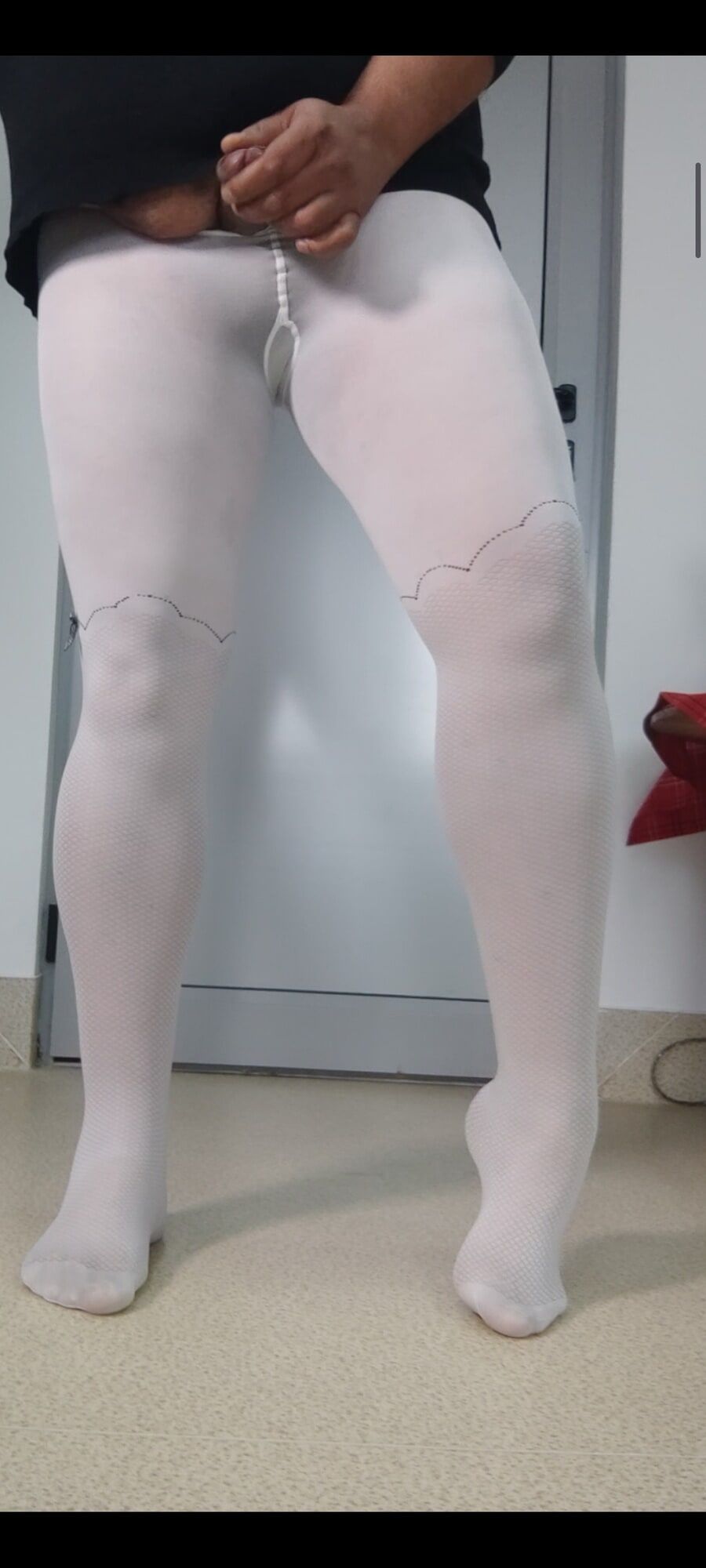 White pantyhose for teen is so sexy #31