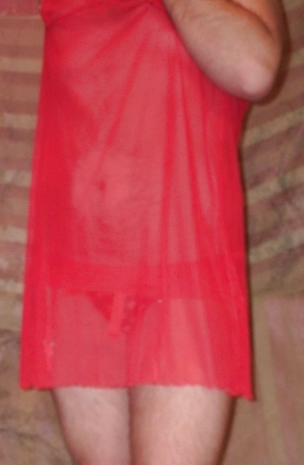 Sissy Boy Lovelaska - Sexy red nightgown #6