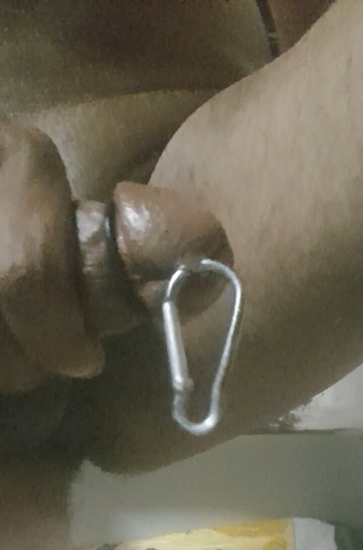 Pierced big dick spitting thik cum