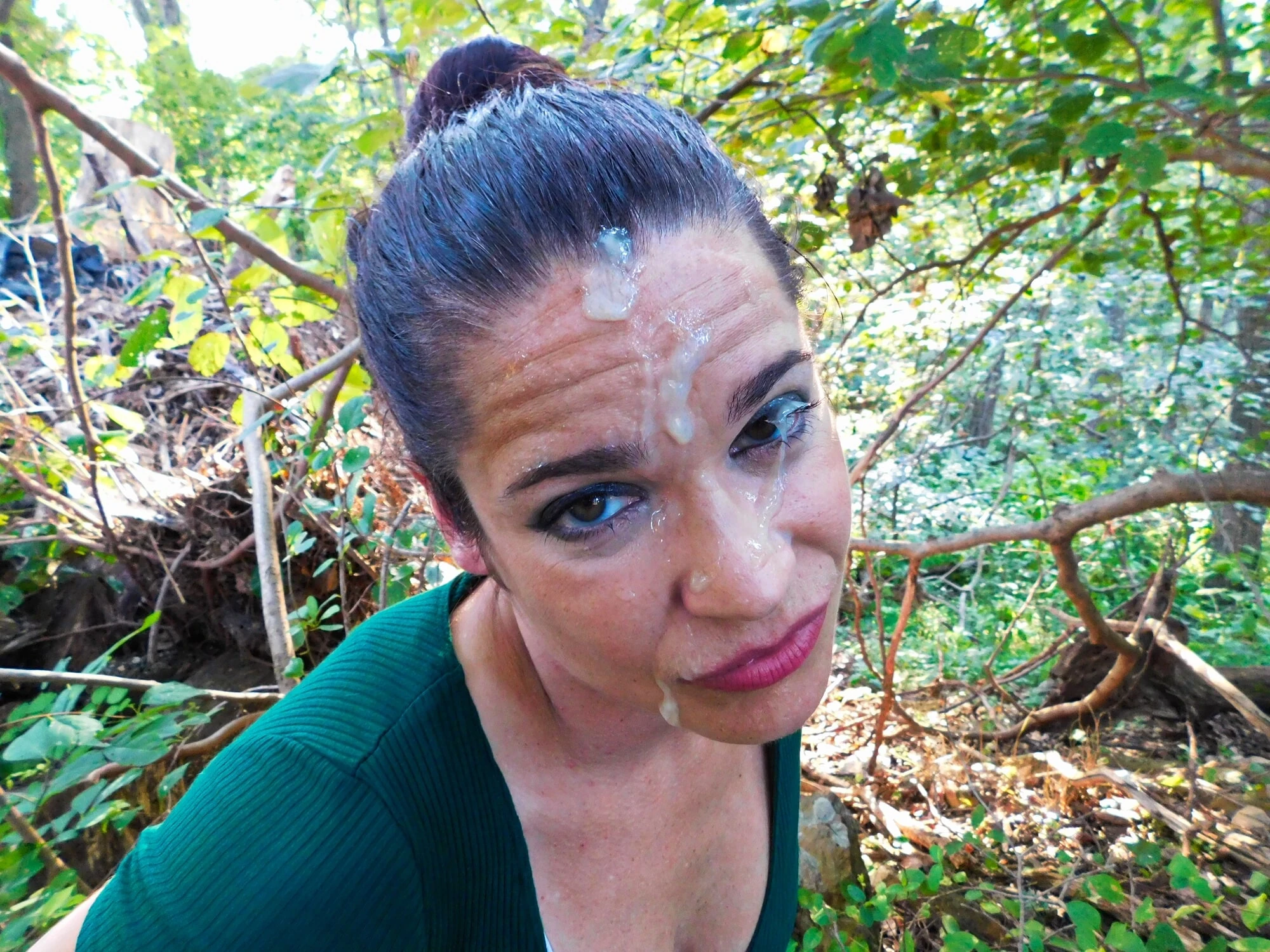 Forest facial for milf wife #11