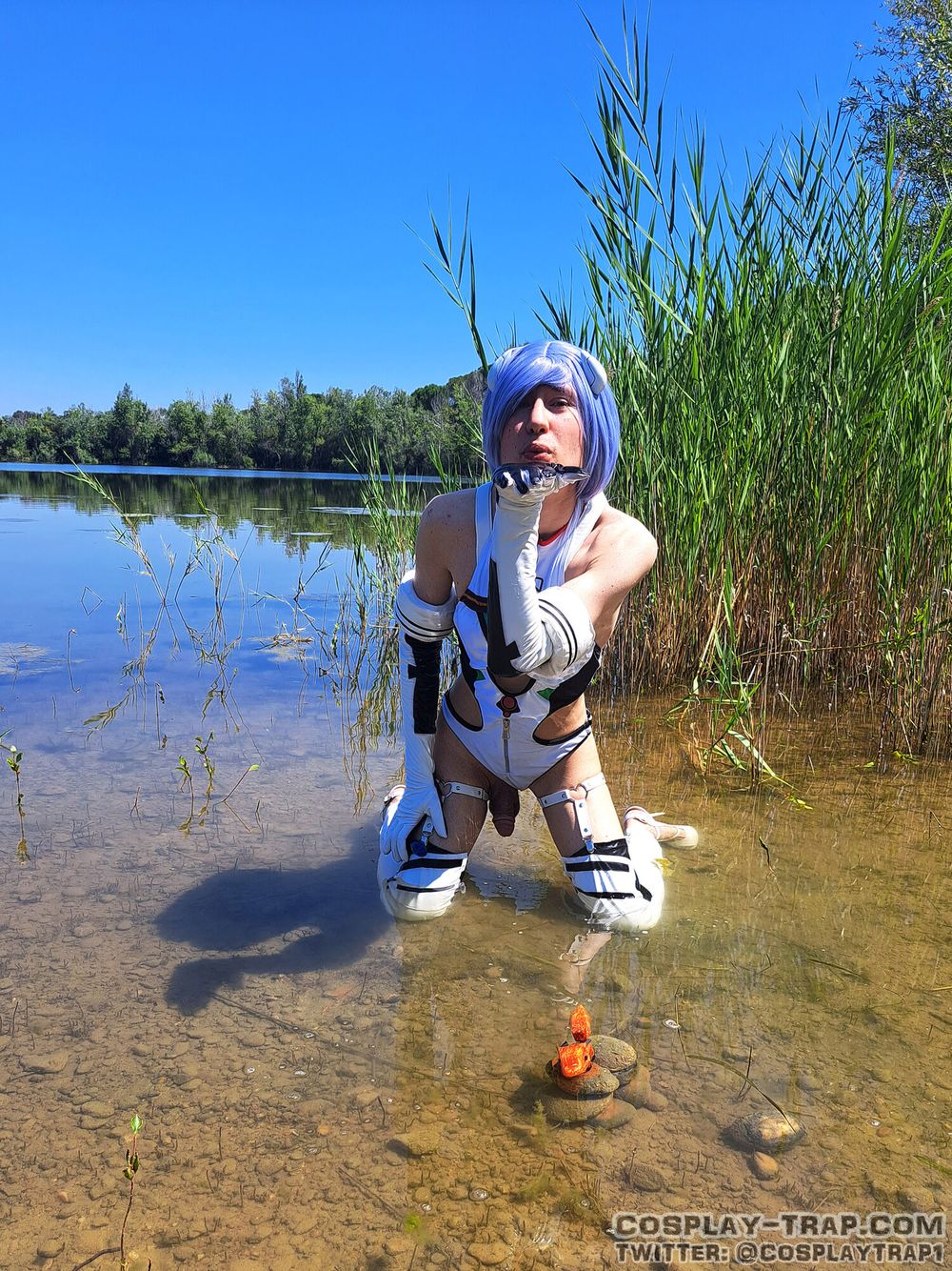 Rei Ayanami swimsuit femboy angel #13