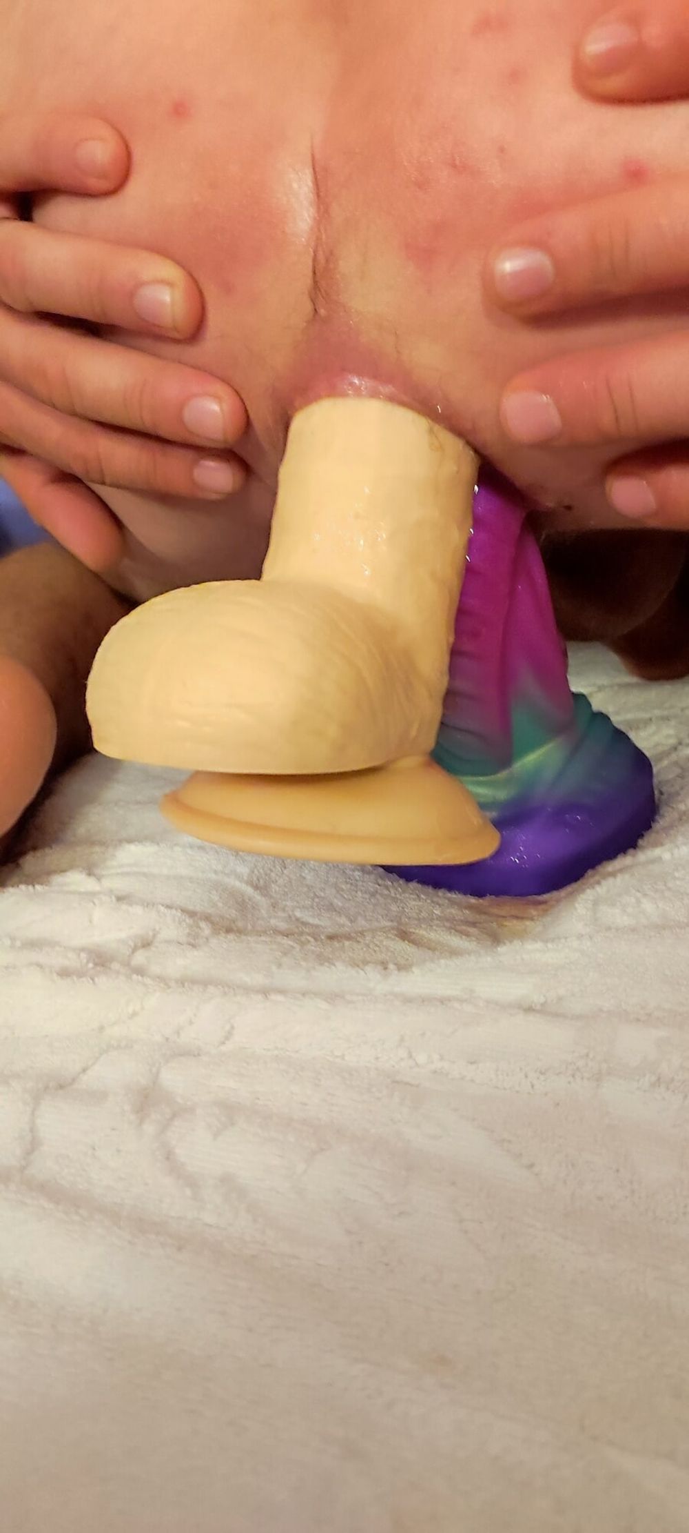 Husband&#039;s Double Anal Penetration! Big Dildos! #4