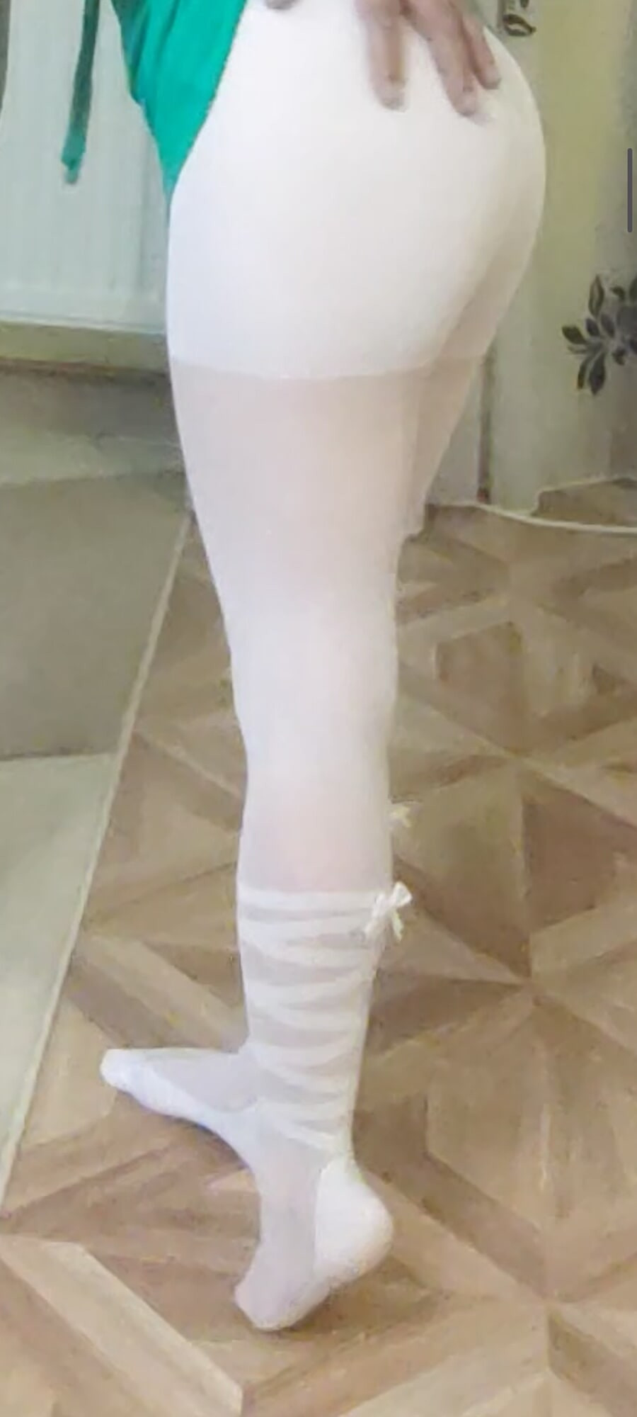 She love to Stroke my cock in pantyhose #33