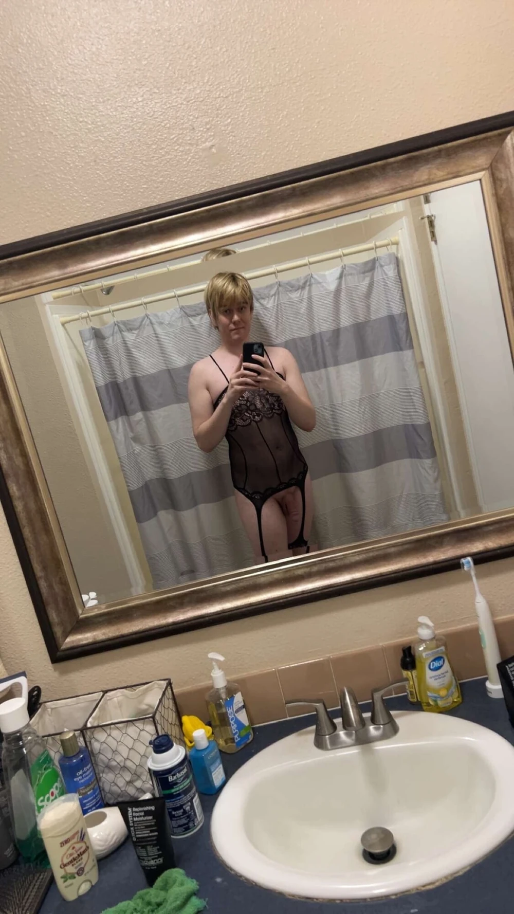 Boy in lingerie 