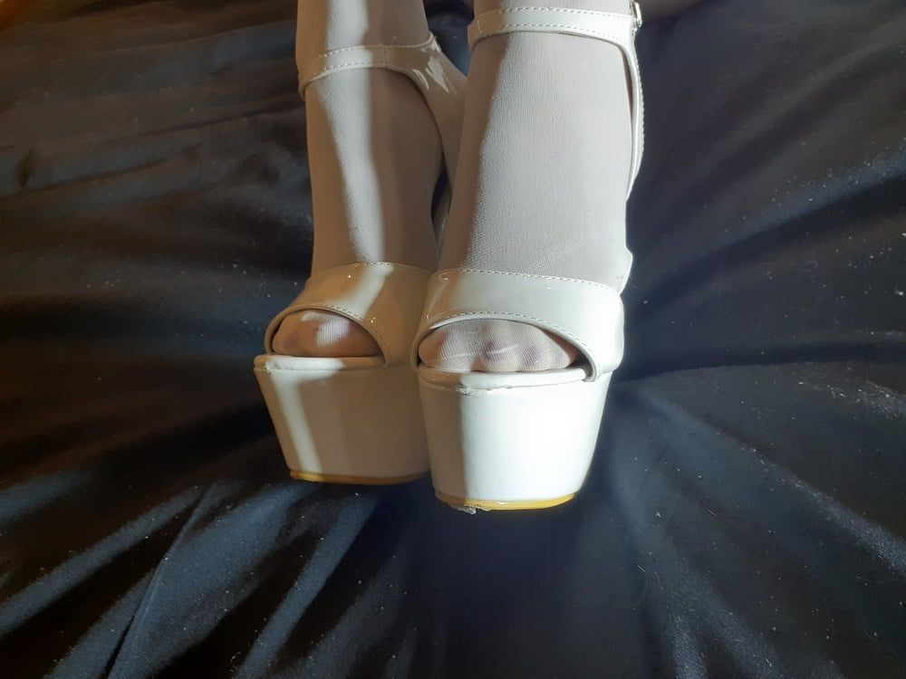 White heels and pantyhose #6