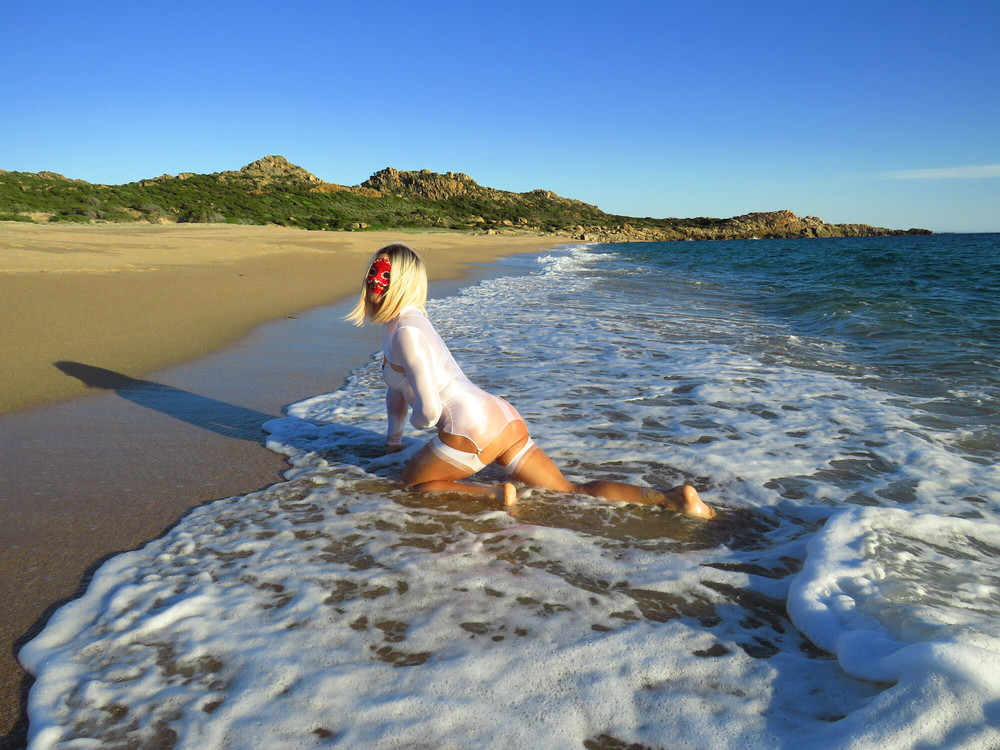 Laura on the beach, erotic photos in sexy lingerie #55