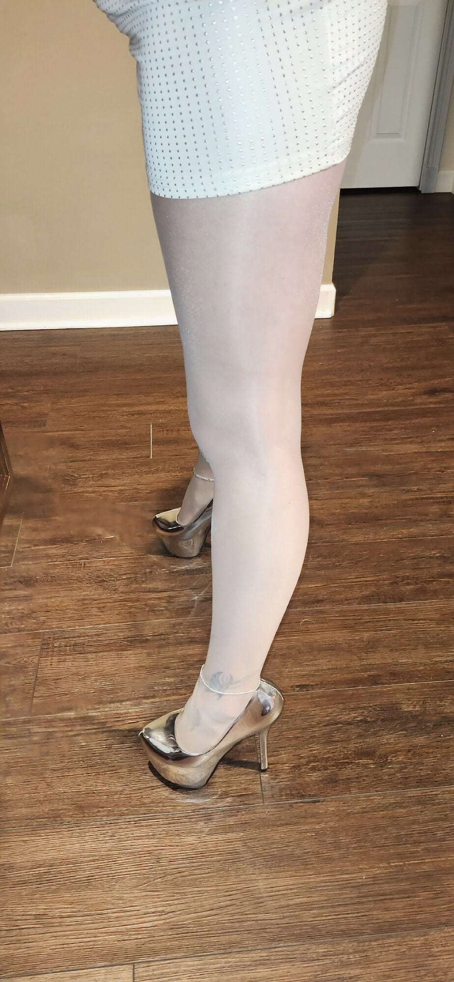 High Heels Pantyhose And Sexy Dress #6
