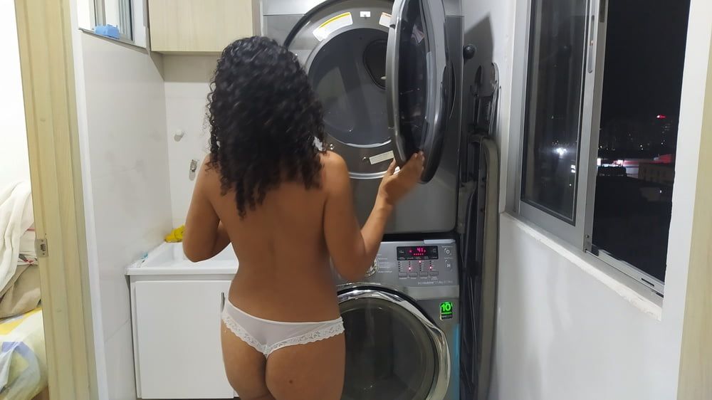 Milf Washing very sexy clothes #2