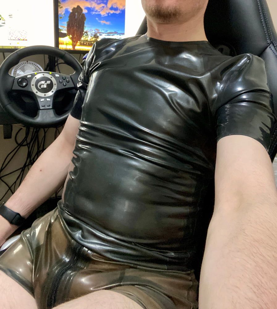 me in rubber and latex
