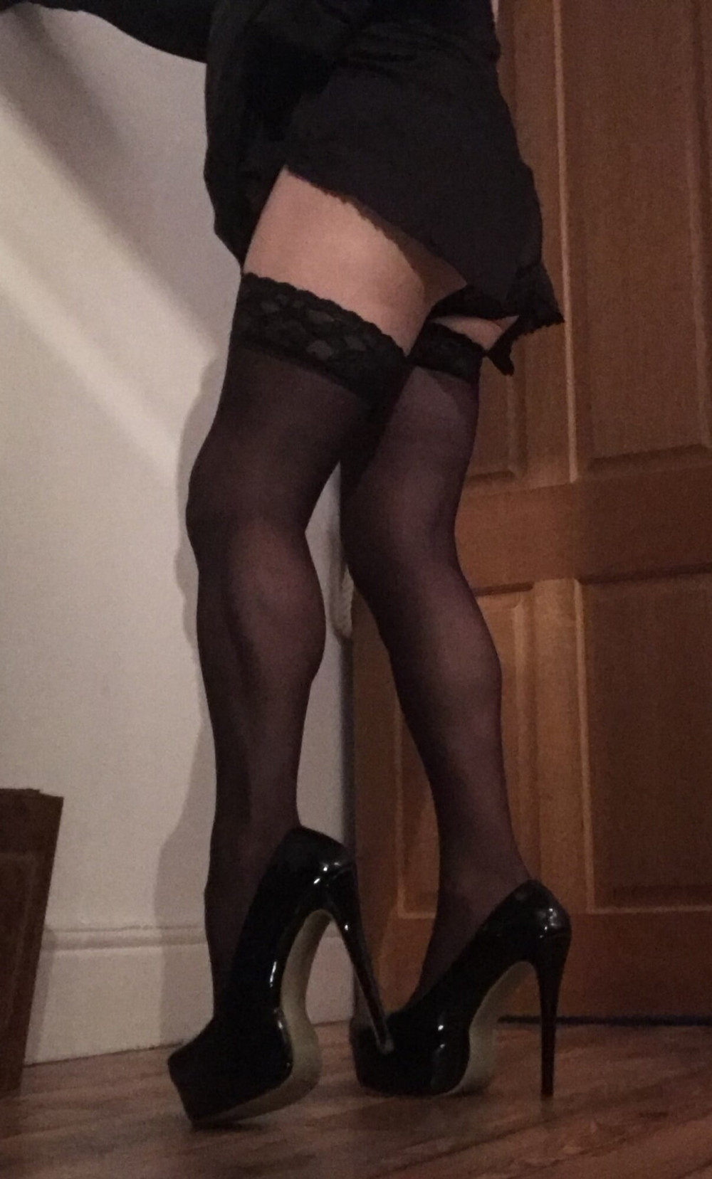 babe in lace top stockings #7