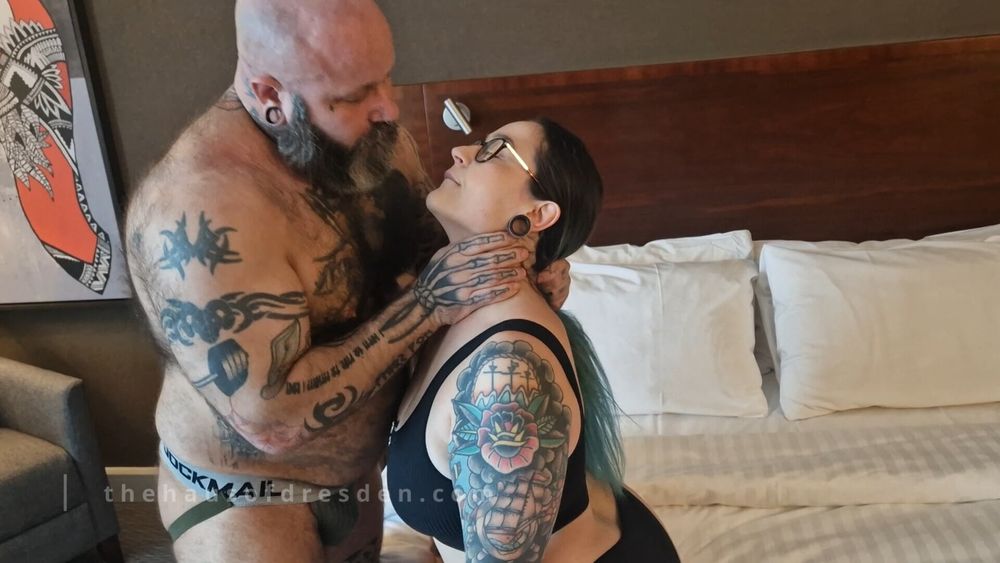 Muscle Bear Facefucks and Dominates Hairy Submissive Slut #30