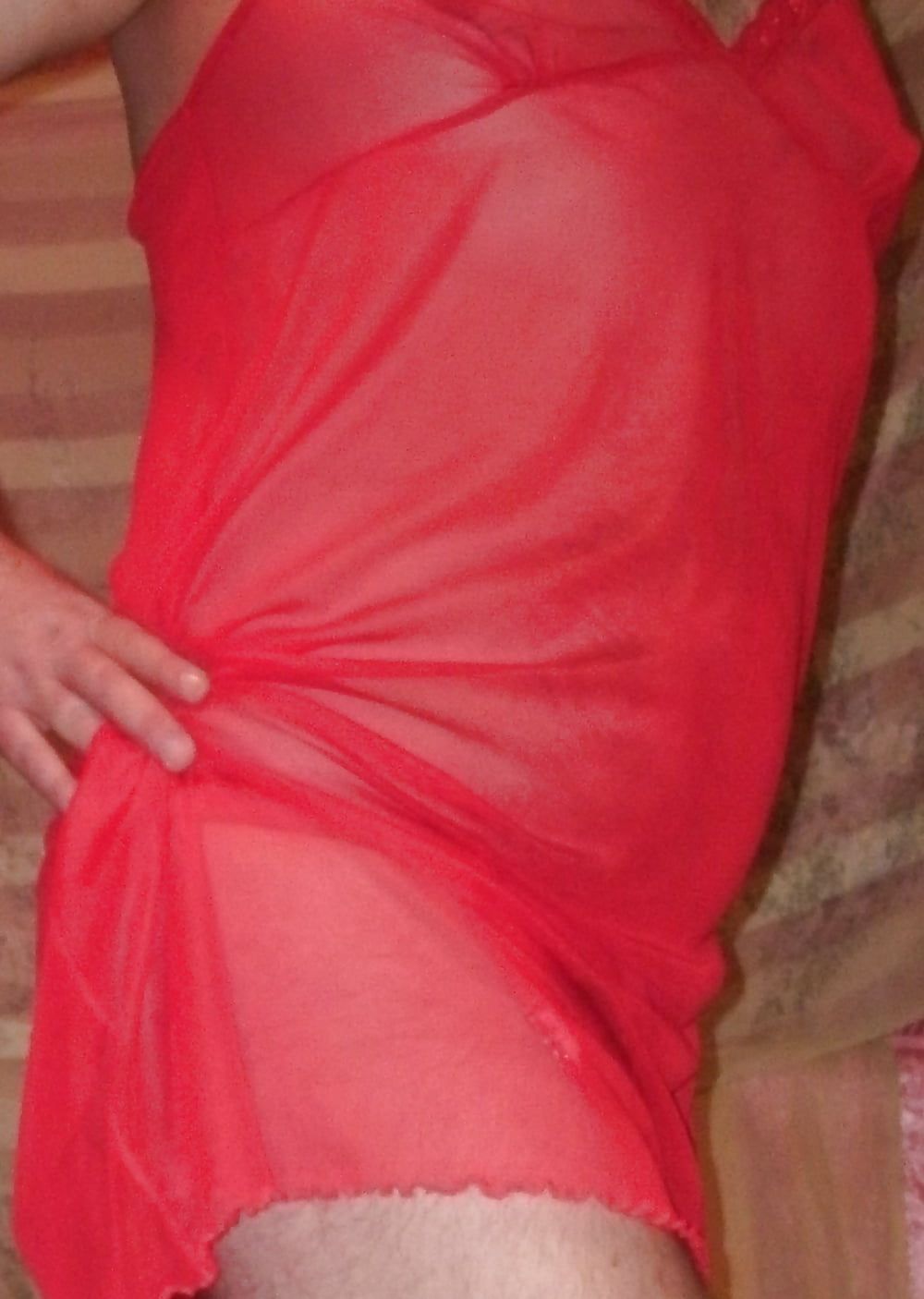 Sissy Boy Lovelaska - Sexy red nightgown #12