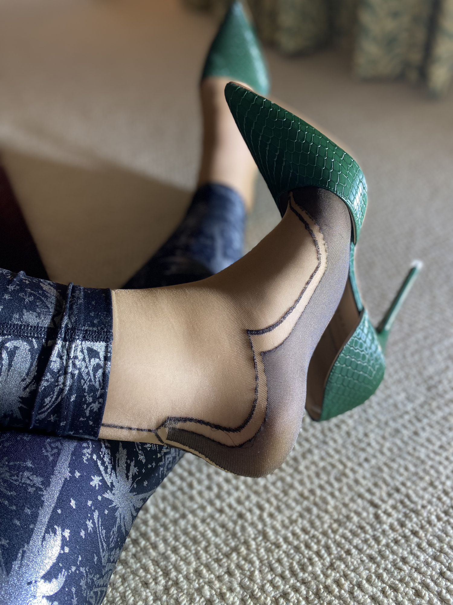 I love Cuban heel stockings  #23