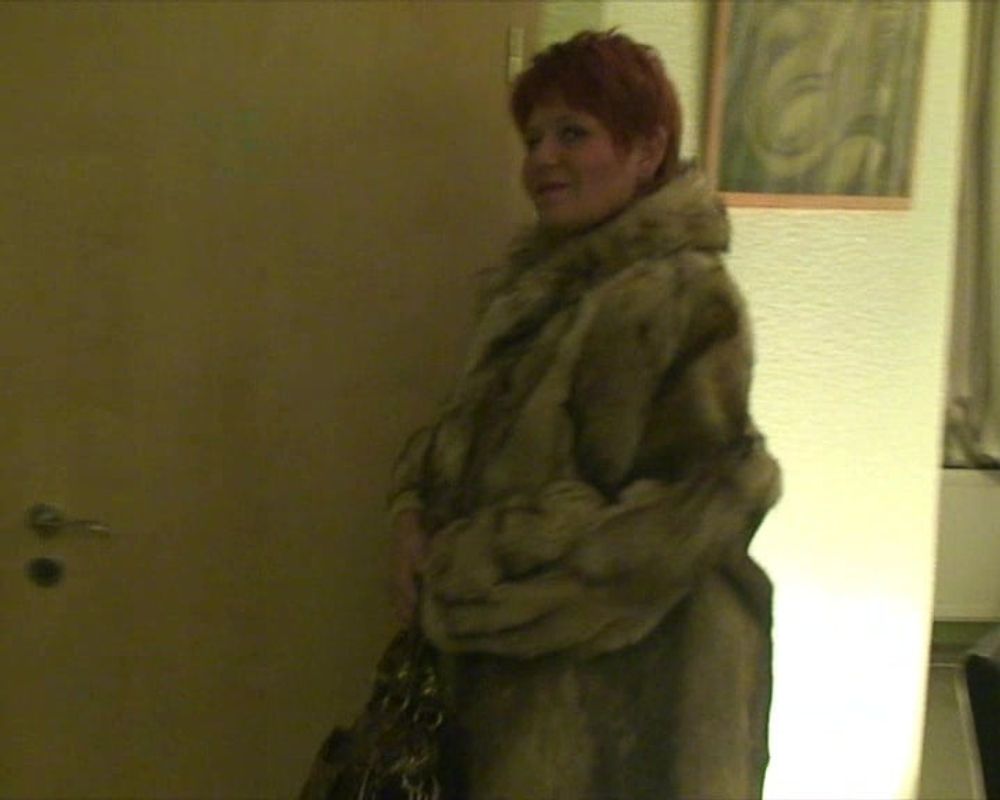 Public - I masturbate in fur coat #55