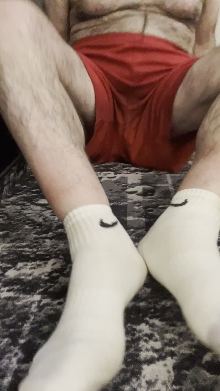 Coach Karl White Socks, Bare Feet Bare Balls 5835 #2