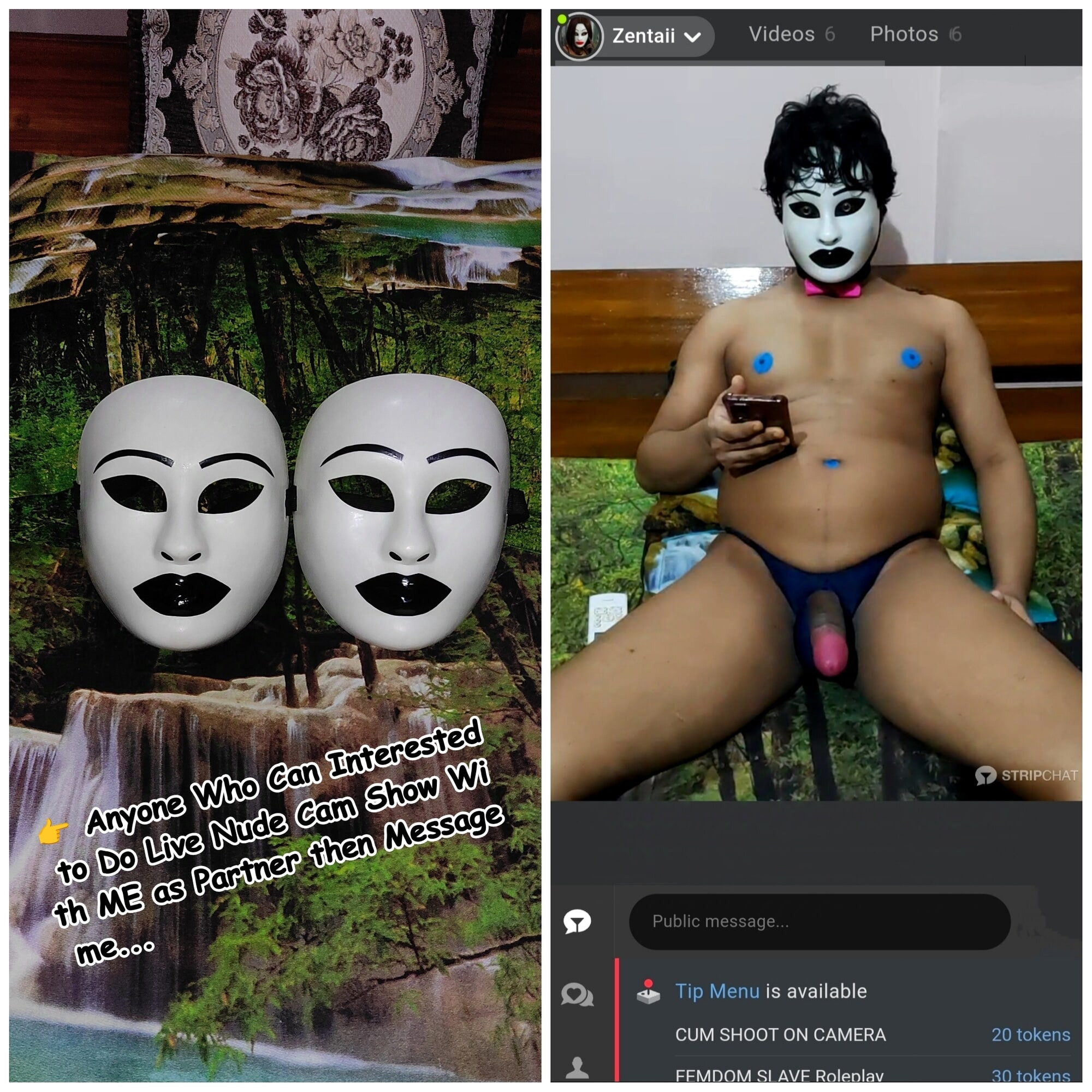  Někdo, kdo má zájem udělat se mnou živou nahou kamerovou show 