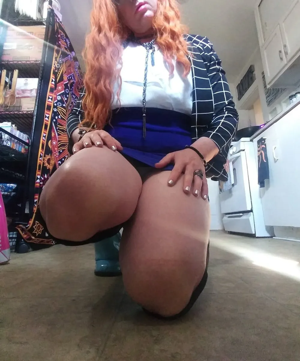 Redhead shemale trans masturbation cum cock  #9