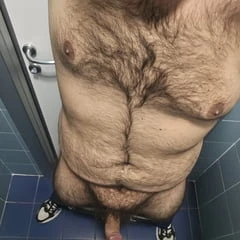 Hairy body and horny cock